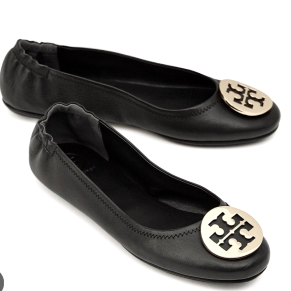 Tory Burch Black Ballerina Flats. Size: 7.